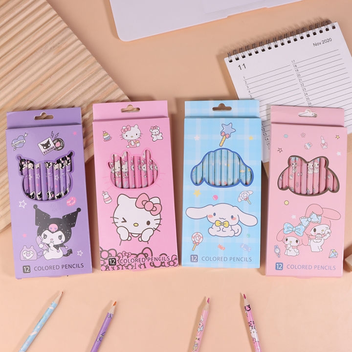 12Pack%20Colored%20Pencil%20Cinnamoroll%20Kuromi%20Melody%20Doodle%20Pen%20Draw%20Toy%20Yunshuo%20-%20Image%206