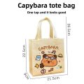 New Non-woven Capybara Tote Bag Reuse Shopping HandBag Cartoon Capybara Birthday Gift Bag Portable Capybara Print Canvas Bag. 