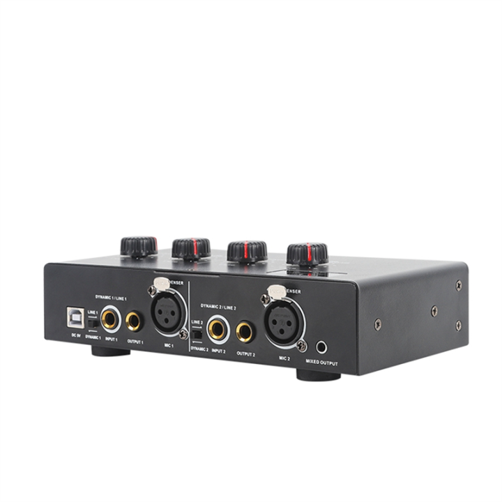 48V Dynamic Microphone Condenser Mic Amplifier Audio 48V Phantom Power Charging for Live Sound Card Speaker B