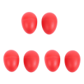 ARELENE 3 Pair Plastic Percussion Musical Egg Maracas Shakers Red. 