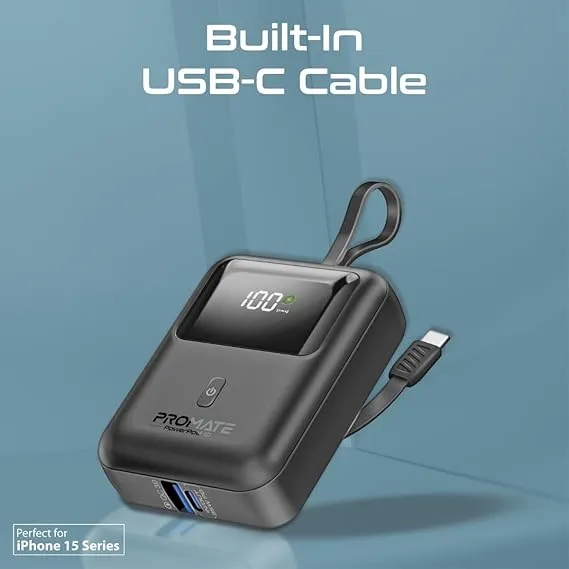 Promate%20POWERPOD-10,%20Power%20Bank%20with%20Built-In%20USB-C%20Cable,%2010000mAh%20Compact%20Fast%20Charging%20Power%20Bank,%2035W%20USB-C%20Power%20Delivery%20and%2018W%20USB-A%20Qualcomm%20QC%203.0%20Port%20-%20Image%203