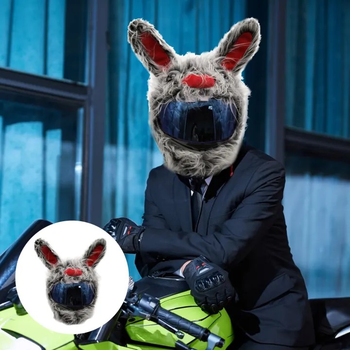 SuperRide%20Plush%20Helmet%20Cover%20Fun%20Animal%20Plush%20Motorcycle%20Helmet%20Cover%20Easy%20to%20Install%20Full%20Face%20Decorative%20Head%20Cover%20for%20Motorbike%20Helmet%20-%20Image%203