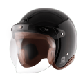 AXOR JET RETRO GLOSS BLACK HALF FACE MOTORCYCLE HELMET | RIDERS CHOICE NEPAL. 