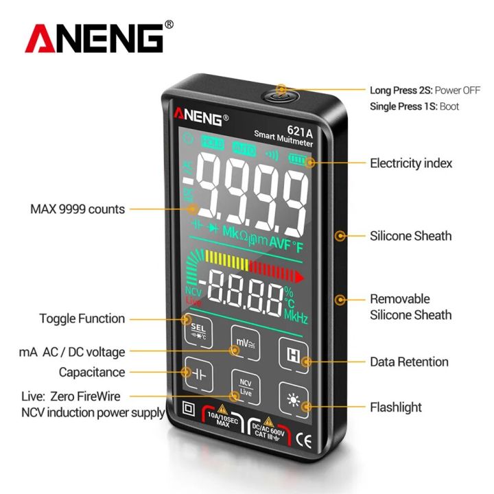 True Count X Pro Meter 10AACDC Range RMS True Count Tester Metro Multimeter Smart ...