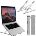 Aluminum Alloy Metal Adjustable Laptop Stand for 10 to 17 Inches MacBook/Laptops/Tab. 