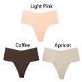 Portable DTODAY ZDV01 Women's 3Pack Mid Rise V Shape Waistline Comfortable Thong Underwear. 