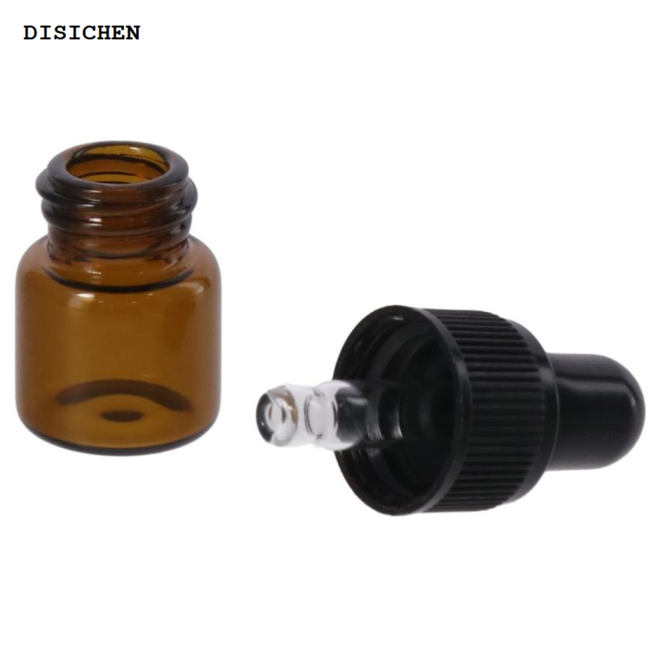 DISICHEN%20Portable%201/15Pcs%20Round%20Amber%20Glass%20Dropping%20Bottles%20Mini%20Brown%201ml%20Empty%20Sample%20Dropper%20Bottles%20Essential%20Oils%20-%20Image%205