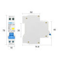 OYPFXMI 18MM 230V RCBO 1P+N 6KA Residual Current Differential Automatic Circuit Breaker with over Current Leakage Protection, 16A. 