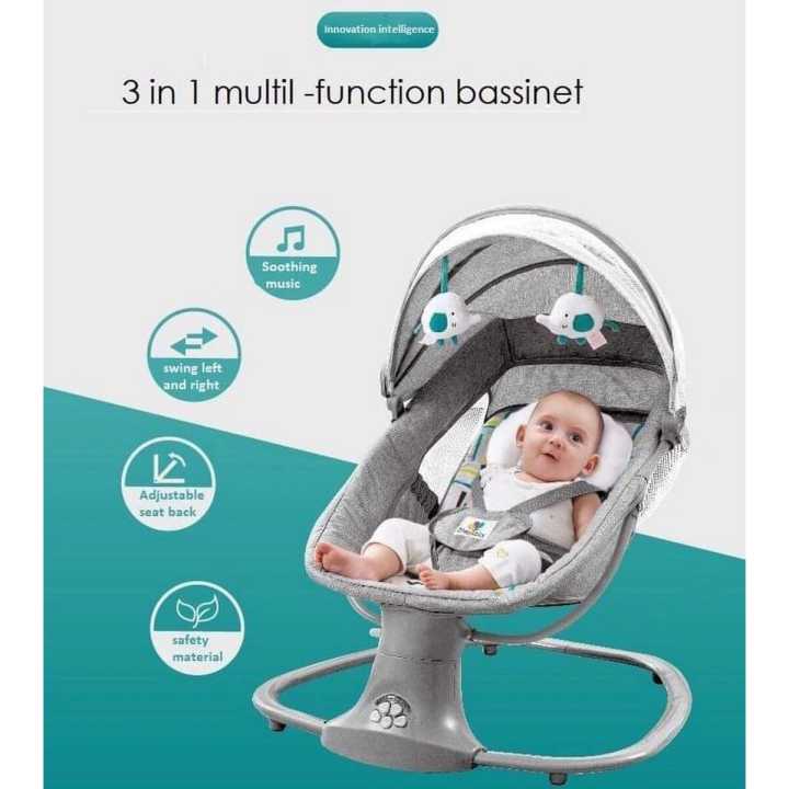 WowKidsButwal-Mastela Brand Baby 3 In 1 Delux Electric Auto Swing Rocker