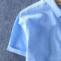 Half Sleeves Plain Soft Cotton Casual Shirt For Men - Light Blue | Fashion Half Sleeves Shirt For Men. 