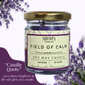 Lavender Scented Soy Wax Candle 100gm Natural Long-Lasting Clean Burning. 