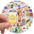 Artsy Home 50pcs Cartoon Sparkling Water Drink Anime Stickers for Laptop Sketchbook Sticker Aesthetic Scrapbooking Materia. 