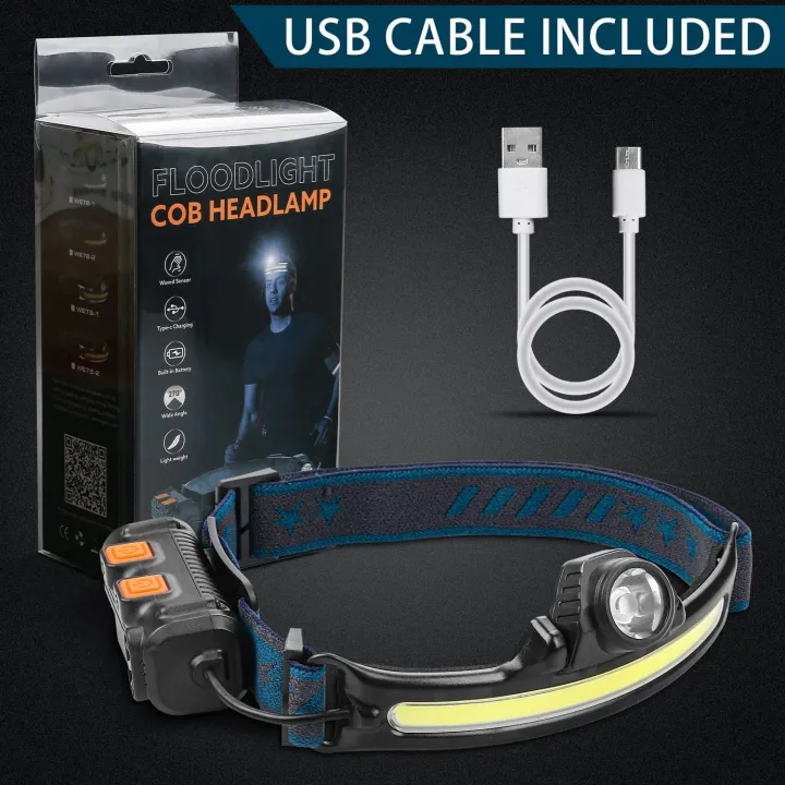 COB%20Headlamp%20LED%20Sensor%20Headlight%20Flashlight%20USB%20Rechargeable%20Head%20Lamp%20Torch%206%20Lighting%20Modes%20Work%20Light%20-%20Image%207