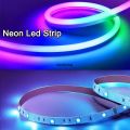 Indoor RGB Color Changing Flexible Control Light Bar RGB Neon LED Bluetooth Rope Tube Light Smart Home Rope Light. 