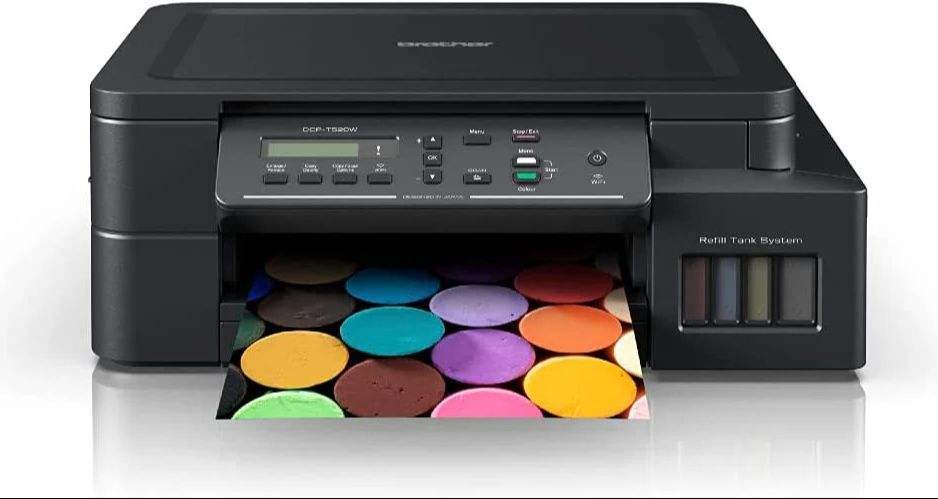 Brother DCP-T520W 3-in-1 (Print, Scan, Copy) Multifunction Printer With Wireless and Mobile Printing 1 Line Display Windows, macOS Supported