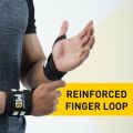 MuscleBlaze Wrist Support Wrap Black & White Free Size for Powerlifting Bodybuilding Premium Quality. 