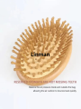Wooden Massage Comb Mini Brush Massage Detangling Hairbrush No Handle Scalp Care Styling Comb for Straight Curl Hair. 