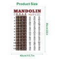 SptrryMandolin Poster Chart Chord Musical Trainning Instrument Guide Chords Fretboard Fingering Chart. 