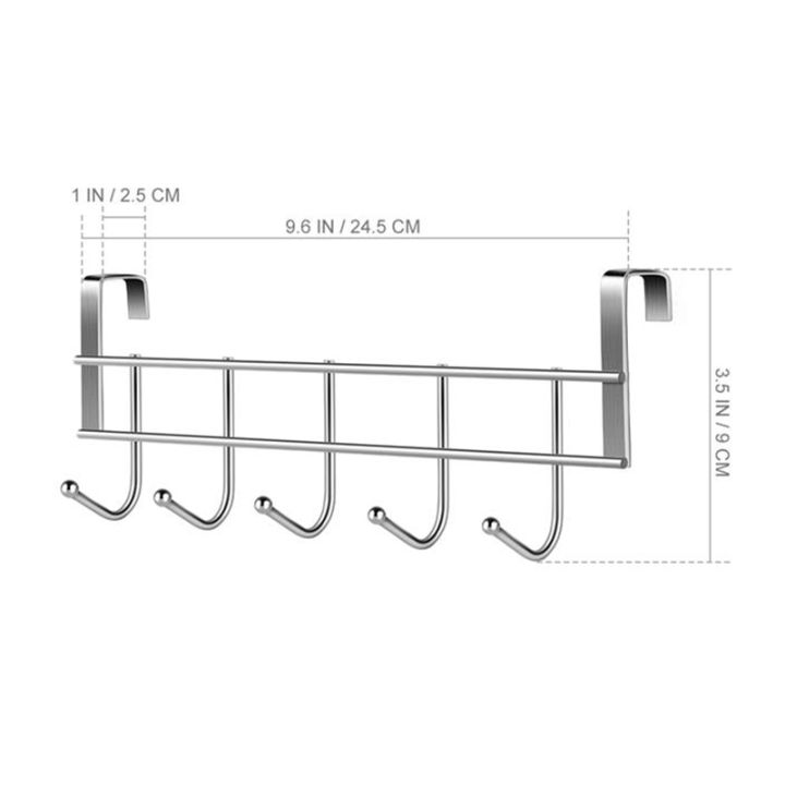 Over%20the%20Door%205%20Hooks%20Home%20Bathroom%20Organizer%20Rack%20Clothes%20Coat%20Hat%20Towel%20Hanger%20Stainless%20Steel%20Good%20Load-Bearing%20-%20Image%205