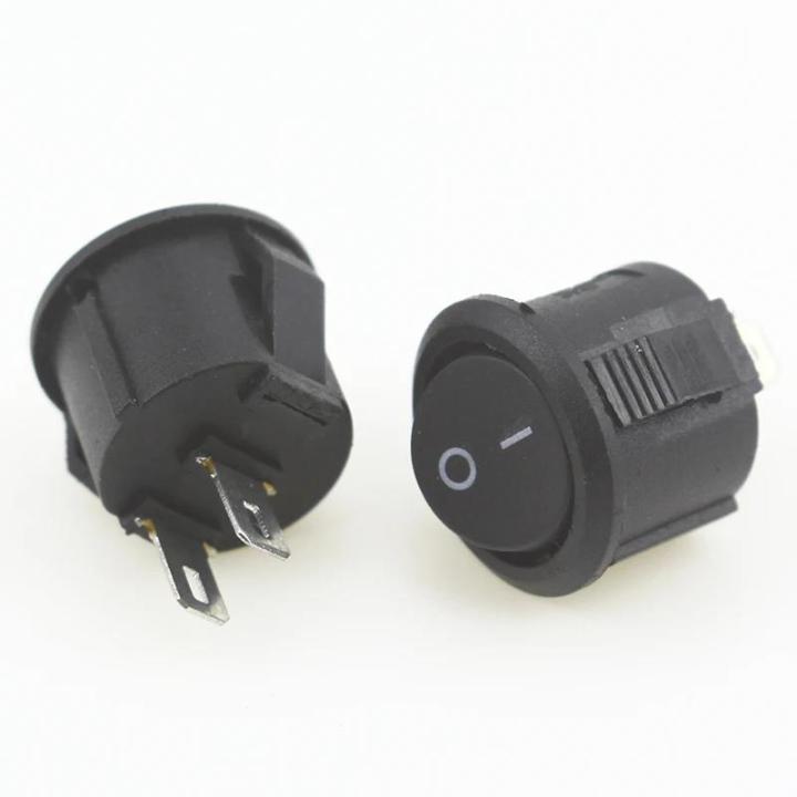 5pcs/10pcs 16mm Diameter Small Round Boat Rocker Switches Black Mini ...