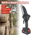 Cordless Handheld 48V Electric Chainsaw 6 Inch Woodworking Brushless Chain Saw For Wood Tree Branch Mini Electric Pruning Saws. 