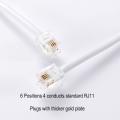 Telephone Wire 10 Meter Extension Line Cord Cable Wire, Land Phone line, White. 