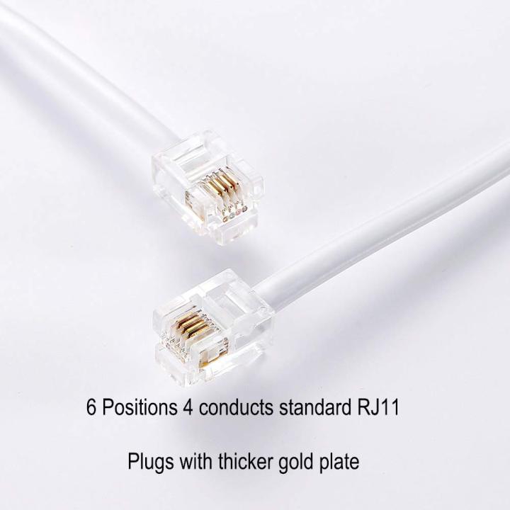 Telephone%20Wire%2010%20Meter%20Extension%20Line%20Cord%20Cable%20Wire,%20Land%20Phone%20line,%20White%20-%20Image%202