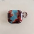 DISICHEN High Quality Anrushide Retro Fashion Blue Brown Amber Smudge Colour Mixture with Original Ring and Chair Pendant for AirPods 1 2 3 4 Pro Pro2. 