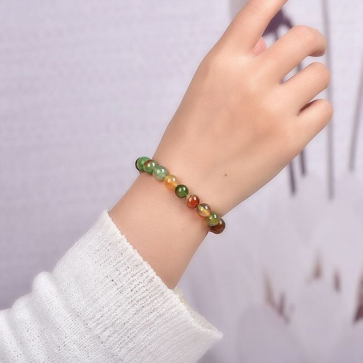 %E3%80%90Best%20Price%20Guaranteed%E3%80%91Natural%20Peacock%20Agate%20Single%20Circle%20Bracelet%20Crystal%20Transparent%20Color%20Green%20Men's%20and%20Women's%20Jewelry%20Bracelet%20-%20Image%205