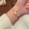 Lucky Rabbit Red Rope Bracelet Cute Jade Bunny Charm Bracelets for Women Red Opal Bead Chains Bangles Chinese New Year Gifts. 