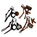 Retro Climbing Rope Hand Rope Bag Pendant Keychain Miu Wind Cartoon Key Pendant Multifunctional Car Key Holder Couple Gifts. 