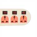 Four Plug Four Switch Multiplug 2 Meter Wire. 