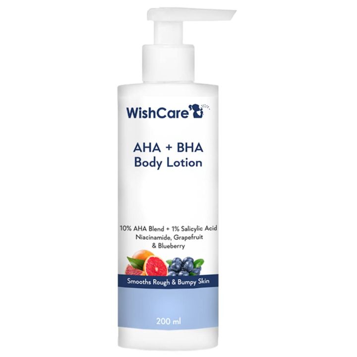 WishCare 10% AHA + 1% BHA Body Lotion - Smooths Rough & Bumpy Skin ...