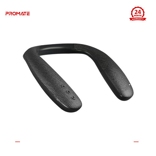 Promate Hook Neckband, Bluetooth Speaker, Dynamic HD 6W Wearable Wireless Speaker with 360-Degree Sound, 9H Playtime, Lightweight Portable Design and Handsfree Call Support