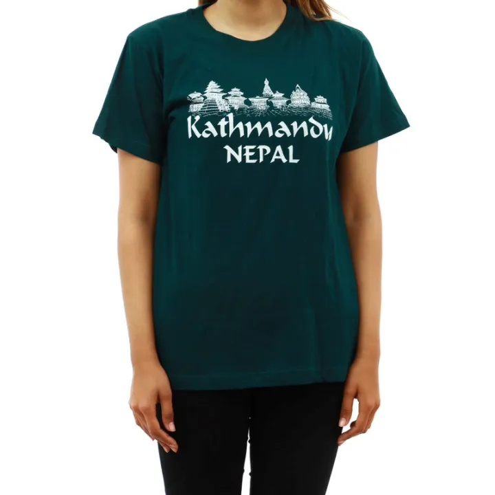 Green%20Cotton%20Round%20Kathmandu%20Nepal%20Printed%20T-Shirt%20For%20Women%20-%20Image%205