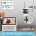 New models on sale 4K 8MP Dual Lens WiFi Camera-Full HD, PTZ Dual Screen, AI Human Auto Tracking, Outdoor Security Video Surveillance Camera Tuya. 