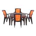 Bagmati Plastic Rectangular Table & Super Deluxe Chair Set (4 Chairs And 1 Table) -2101. 