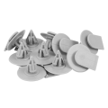 30X Flare Moulding Panel Trim Clips for for Gray. 