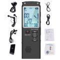 8GB Digital Voice Recorder USB Rechargeable Dictaphone LCD Recorder with Speaker Multifunctional Digital Audio and MP3 Music Player. 