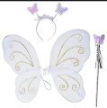 Store Jenisha-Girl's Butterfly Costume Set with Butterfly Wings Headband and Fairy Magic Wand Kids Performance Party Costume (Yellow). 