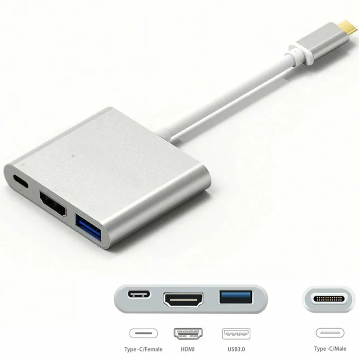 Original%203%20in%201%20USB%203.1%20Type%20C%20to%20VGA%20Adapter%20Multiport%20USB%203.0%20Hub%20with%20Type-C%20Female%20Charging%20Port%20&%20Video%20Converter%20for%20MacBook%20Pro%20-%20Image%205