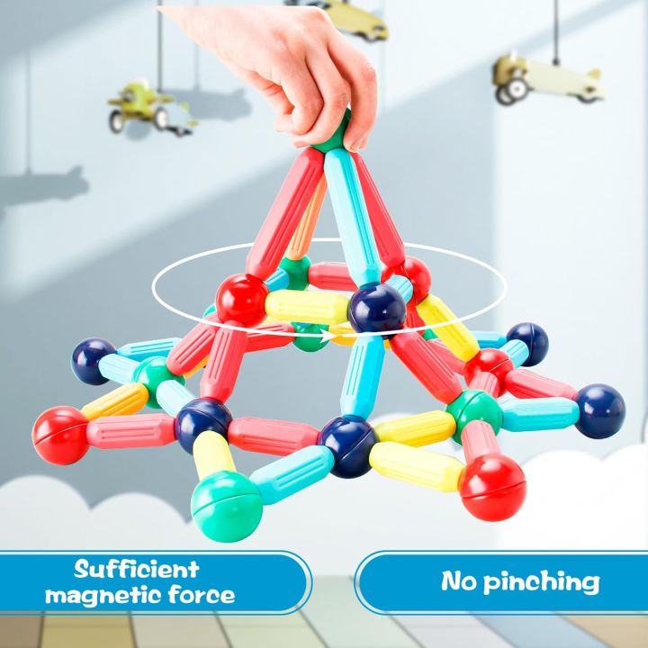 90PCS%20Magnetic%20Building%20Block%20Toys%20for%20Kids,%20Educational%20Magnetic%20Sticks%20and%20Balls,%20Learning%20Toys%20-%20Image%205