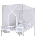 Foldable Single Mosquito Net Breathable Dormitory Bunk Bed Curtain with Fine Mesh Canopy for Home College Use. 