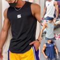 Comfort Fit Men's Tank Top Breathable Mesh Lightweight Gym Vest High Quality Speed Dry Sleeveless T-shirt for Summer Wear Basketball Apparel Running Gear Fitness Clothing Male Athletes. 