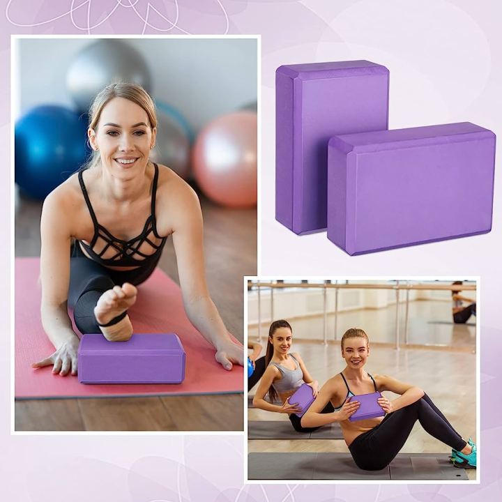 Yoga Blocks High Density EVA Foam Blocks Soft Non-Slip Surface