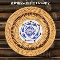 Vietnamese Rattan Coaster Woven Bamboo Heat Insulation Mat Straw Woven Placemat Table Mat Pot Mat Tea Cup Plate Mat Bowl Mat Western Dining Mat. 