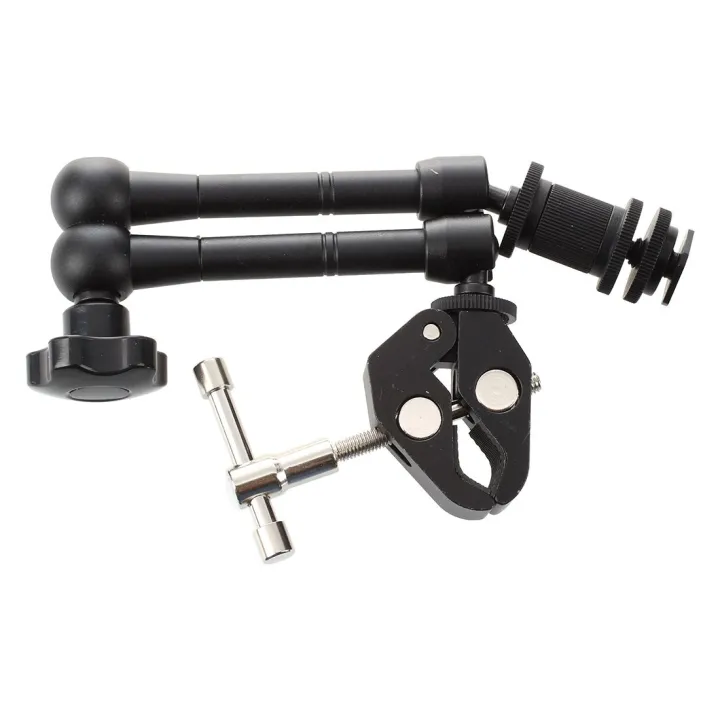 11"%20Inch%20Friction%20Articulating%20Magic%20Arm%20+%20Super%20Clamp%20Crab%20Plier%20Clip%20for%20DSLR%20-%20Image%204