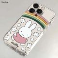 Wenefang 만화 Miffys 카와이 휴대폰 케이스, 삼성 S24, S23, S22, S21, S20, S10 FE, 노트 20, 노트 10 플러스, 울트라 라이트, 5G 투명 소프트 TPU 커버. 