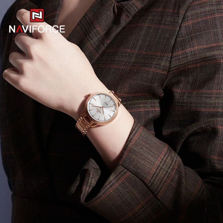 NaviForce%20NF5025%20Simplicity%20Casual%20Stainless%20Steel%20Quartz%20Watch%20For%20Women%20-%20Rosegold%20With%20White%20Dial%20%7C%20Fashion%20Casual%20Watch%20For%20Women%20-%20Image%209