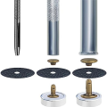 340 Sets Leather Rivet Kit Rivets Leather Double Hat Rivets Apparel Fabric for Repairing Clothes Shoes Bags Belts Easy Install D. 
